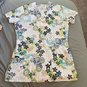 Floral Scrub Top